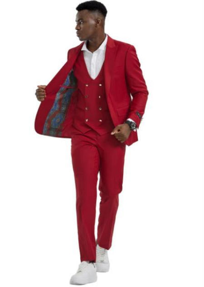 Mens Suits With Gold Buttons - Red 1 54-L-jckt-JA59240  - from alligatorwarehouse.com