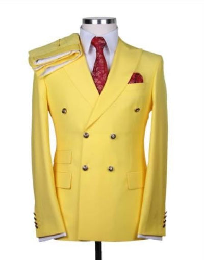 Mens Suits With Gold Buttons - Yellow 1 54-L-jckt-JA59244  - from alligatorwarehouse.com
