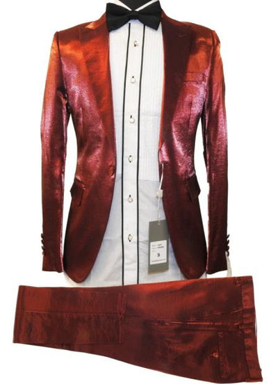 Rossiman Suit - Sateen Suit - Red Shiny Suit 1 34-Shrt-ExSml-JA61576  - from alligatorwarehouse.com