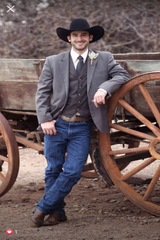 Rustic Western Wedding Outfit – Suit Jacket with Cowboy Style
