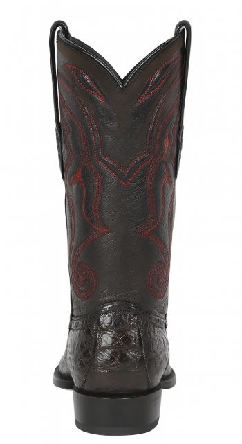 Black Cherry Caiman Cowboy Boots Snip Toe 5   - from alligatorwarehouse.com