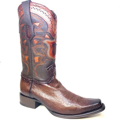 Los Altos Boots Brown Ostrich Quill Cowboy Boots 1   - from alligatorwarehouse.com