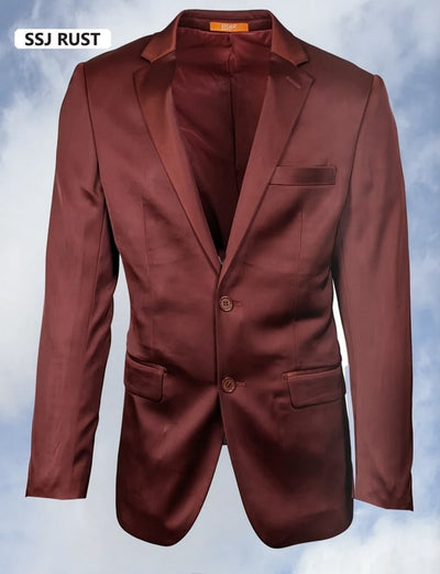 Mens Glossy Rust Formal Suit – Classic Two-Button Design 1   - from alligatorwarehouse.com