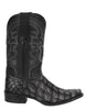 Los Altos Pirarucu Gray & Black European Square Toe Men’s Boot 2   - from alligatorwarehouse.com