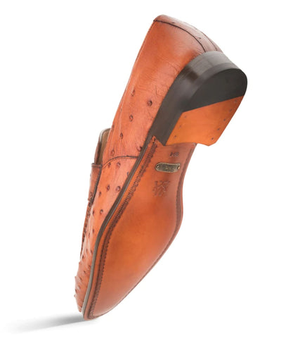 Lisbon Ostrich Brandy By Mezlan Made In Spain Brand 3   - from alligatorwarehouse.com