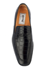 Italian Crocodile Skin Shoes By Ferrini Mens Black Unique Loafers 2 FC3877-BL-090  - from alligatorwarehouse.com