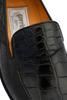 Italian Crocodile Skin Shoes By Ferrini Mens Black Unique Loafers 5 FC3877-BL-090  - from alligatorwarehouse.com