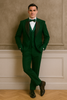 Hunter Green Italian Wool 3-Piece Modern Fit Tuxedo 3   - from alligatorwarehouse.com
