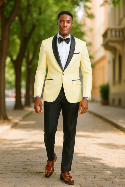Big And Tall Suit For Men - Jacket + Pants + Bowtie + Pants - Ivory Suit 6   - from alligatorwarehouse.com