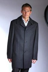 Jean-Paul Germain Wool Blend Car Coat Big and Tall Sizes - Mens Topcoat