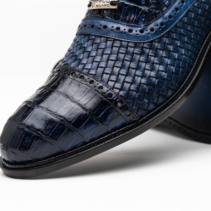Marco Di Milano John Navy Leather Dress Shoe