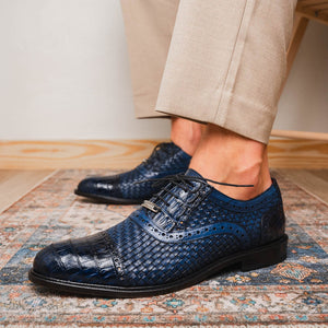 Marco Di Milano John Navy Leather Dress Shoe