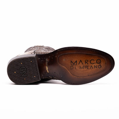 Marco Di Milano Kansas Natural Python Round Toe Cowboy Boots 5   - from alligatorwarehouse.com
