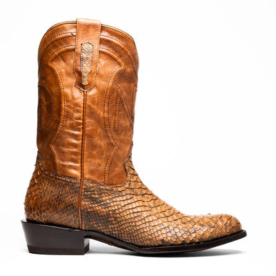 Marco Di Milano Kansas Cognac Round Toe Cowboy Boots 2   - from alligatorwarehouse.com