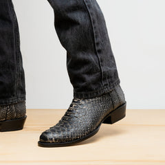 Marco Di Milano Kansas Stone White Round Toe Cowboy Boots