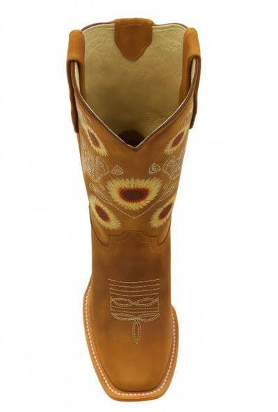 Kids Sunflower Square Toe Cowgirl Boots 5 Q422G6231-7  - from alligatorwarehouse.com