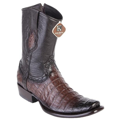 Men's King Exotic Caiman Belly Dubai Style Short Boots 479B82 2 479B8205-060  - from alligatorwarehouse.com