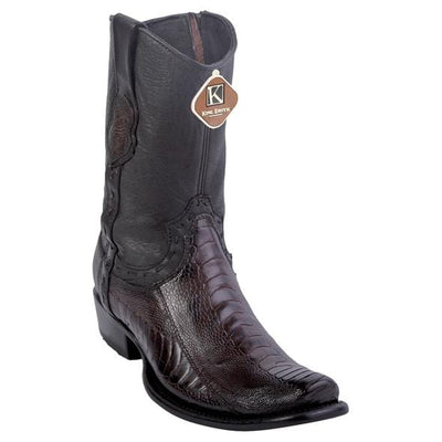 Men's King Exotic Original Ostrich Leg Skin Dubai Style Short Boots 479B05 2 479B0505-060  - from alligatorwarehouse.com