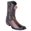 Men's King Exotic Original Ostrich Skin Dubai Style Short Boots 479B03 2 479B0305-060  - from alligatorwarehouse.com