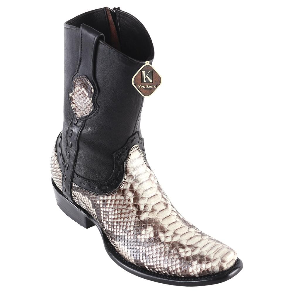 Men's King Exotic Original Python Skin Dubai Style Short Boots 479B57 2 479B5705-060  - from alligatorwarehouse.com