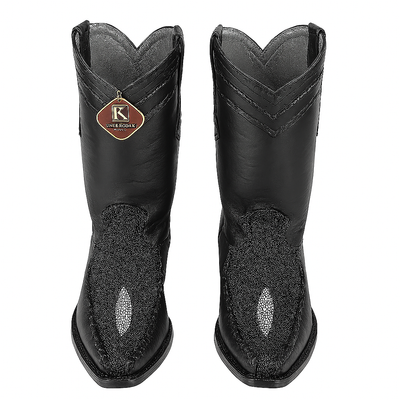 King Exotic Men's Stingray Single Stone European Toe Boot 4 -01  - from alligatorwarehouse.com