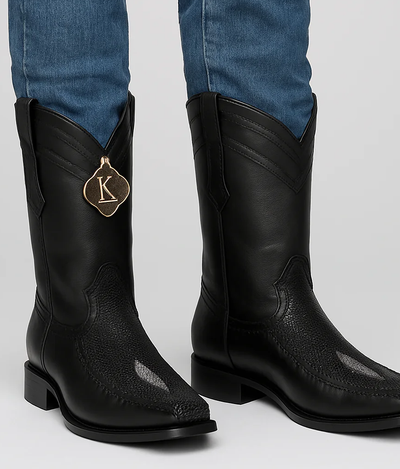 King Exotic Men's Stingray Single Stone European Toe Boot 7 -01  - from alligatorwarehouse.com