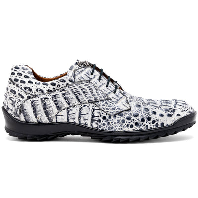 Marco Di Milano Kratos Men's Newspaper Shoes Exotic Caiman Crocodile Sneakers 1 KRATOS_CAIMAN FUSCUS_NEWSPAPER_7  - from alligatorwarehouse.com