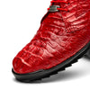 Marco Di Milano Kratos Men's Red Shoes Exotic Caiman Crocodile Sneakers 3 KRATOS_CAIMAN FUSCUS_RED_6  - from alligatorwarehouse.com