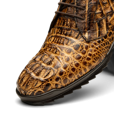 Marco Di Milano Kratos Men's Rustic Orix Shoes Exotic Caiman Crocodile Sneakers 4 KRATOS_CAIMAN FUSCUS_RUSTIC ORIX_7  - from alligatorwarehouse.com