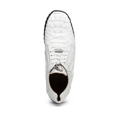 Marco Di Milano Kratos Men's White Shoes Exotic Caiman Crocodile Sneakers 2 KRATOS_CAIMAN FUSCUS_WHITE_7  - from alligatorwarehouse.com
