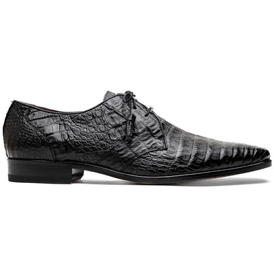 Marco Di Milano Lacio Black Caiman Crocodile Derby 1 LACIO_CAIMAN FUSCUS_BLACK_8.5  - from alligatorwarehouse.com