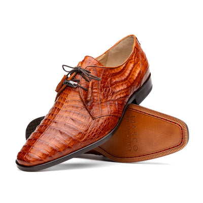 Marco Di Milano Lacio Brandy Caiman Crocodile Derby 2 LACIO_CAIMAN FUSCUS_COGNAC (BRANDY)_8.5  - from alligatorwarehouse.com