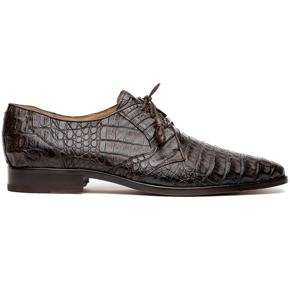 Marco Di Milano Lacio Caiman Crocodile Derby Brown