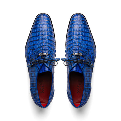 Marco Di Milano Lacio Caiman Crocodile Derby Blue