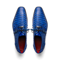 Marco Di Milano Lacio Caiman Crocodile Derby Blue