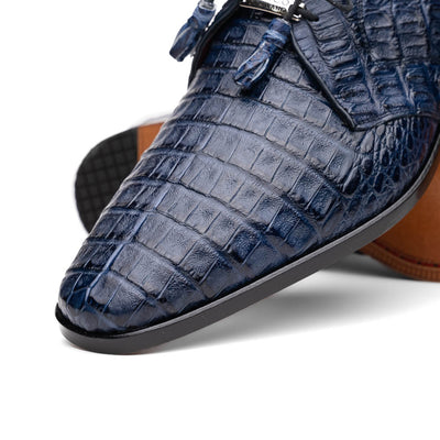 Marco Di Milano Lacio Navy Caiman Crocodile Derby 3 LACIO_CAIMAN FUSCUS_NAVY_13  - from alligatorwarehouse.com
