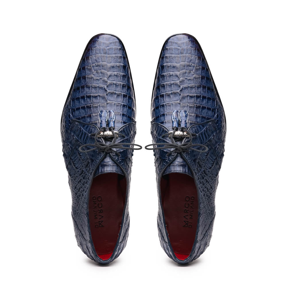 Marco Di Milano Lacio Caiman Crocodile Derby Navy