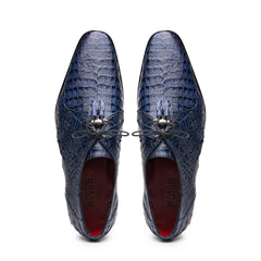 Marco Di Milano Lacio Caiman Crocodile Derby Navy