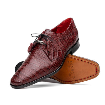 Marco Di Milano Lacio Wine Caiman Crocodile Derby 3 LACIO_CAIMAN FUSCUS_WINE_8.5  - from alligatorwarehouse.com