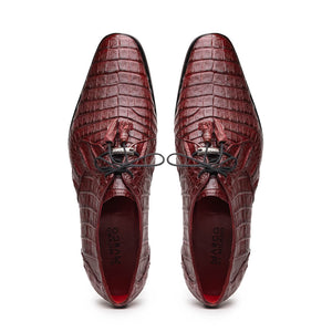 Marco_Di_Milano Lacio Wine Leather Dress Shoe