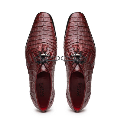 Marco Di Milano Lacio Wine Caiman Crocodile Derby 2 LACIO_CAIMAN FUSCUS_WINE_8.5  - from alligatorwarehouse.com