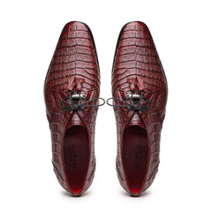 Marco Di Milano Lacio Caiman Crocodile Derby Wine