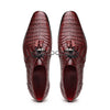 Marco Di Milano Lacio Wine Caiman Crocodile Derby 2 LACIO_CAIMAN FUSCUS_WINE_8.5  - from alligatorwarehouse.com