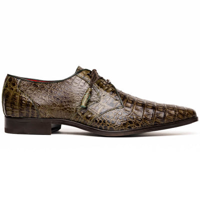 Marco Di Milano Lacio WoodGreen Caiman Crocodile Derby 1 LACIO_CAIMAN FUSCUS_WOODGREEN_8  - from alligatorwarehouse.com