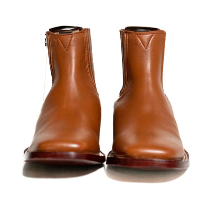 Los Altos Men's Boot Wide Square Toe Deer Honey Leather Sole - Deer Honey