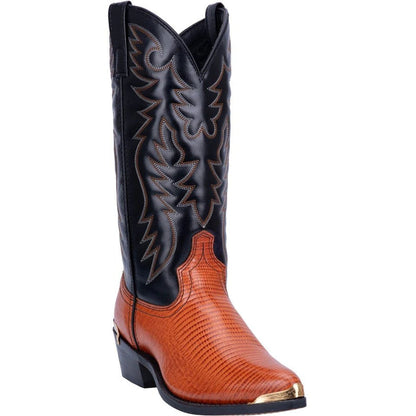 Dan Post Men's Dorsal Genuine Fish Leather Square Toe Boots - Brown