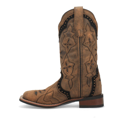 Laredo Women's Bouquet Broad Square Toe Leather Boots - Honey 5844 6 5844_6_M  - from alligatorwarehouse.com