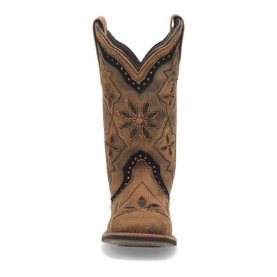 Laredo Women's Bouquet Broad Square Toe Leather Boots - Honey 5844 8 5844_6_M  - from alligatorwarehouse.com