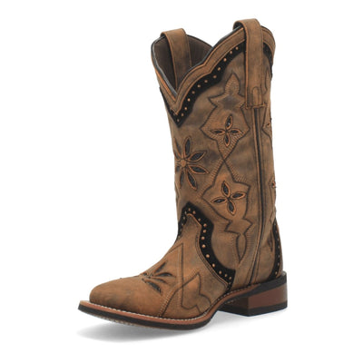 Laredo Women's Bouquet Broad Square Toe Leather Boots - Honey 5844 11 5844_6_M  - from alligatorwarehouse.com