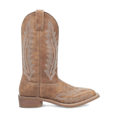 Laredo Women's Cheyenne Broad Square Toe Leather Boots - Tan 5717 3 5717_6_M  - from alligatorwarehouse.com